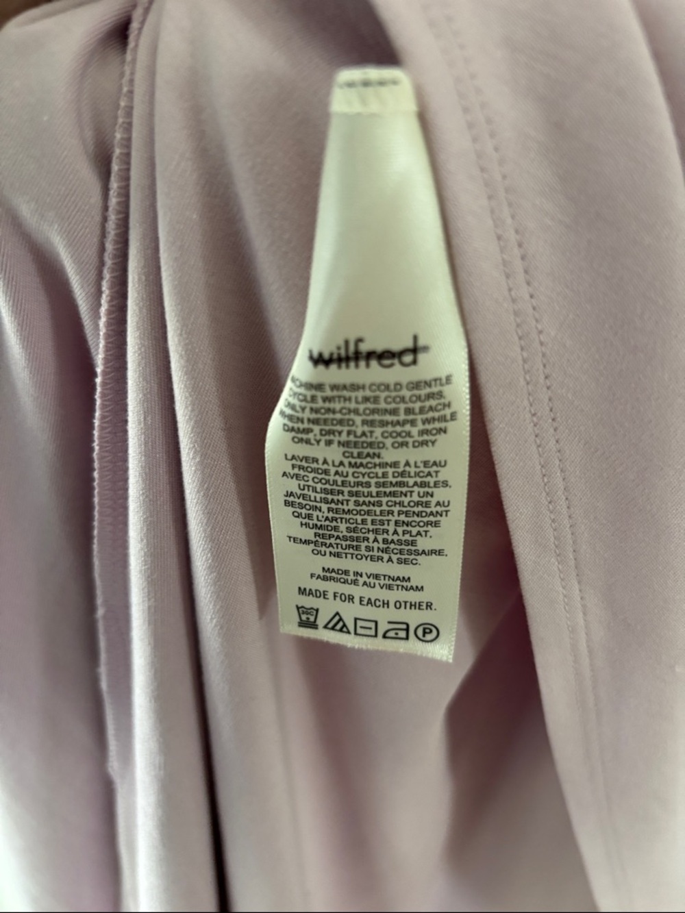 Aritzia Wilfred Lavender Lilac Saturn Midi Wrap Dress, NWOT - Picture 3 of 7